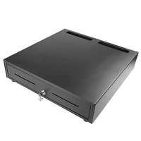 Miniatura 1 de CAJON PORTAMONEDAS MUSTEK 460X465 MM 5 BILL/8 MON RJ12 MICROSWITCH NEGRO