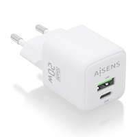 Miniatura 1 de CARGADOR AISENS GAN 20W 1XUSB-C PD3.0 QC4.0 1XUSB-A QC3.0 BLANCO