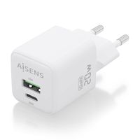 Miniatura 3 de CARGADOR AISENS GAN 20W 1XUSB-C PD3.0 QC4.0 1XUSB-A QC3.0 BLANCO
