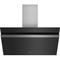 Miniatura 1 de CAMPANA CHIMENEA SIEMENS LC91KWW60 ANCHO 90 CM CRISTAL NEGRA