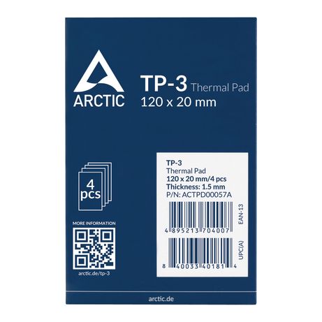 ALMOHADILLA PASTA TERMICA ARCTIC 120X20X1,5MM AZUL PACK DE 4 - Imagen 6 de 7 ALMOHADILLA PASTA TERMICA ARCTIC 120X20X1,5MM AZUL PACK DE 4 - Imagen 6 de 7