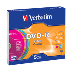 DVD-R 4.7GB 16X SLIM 5PACK