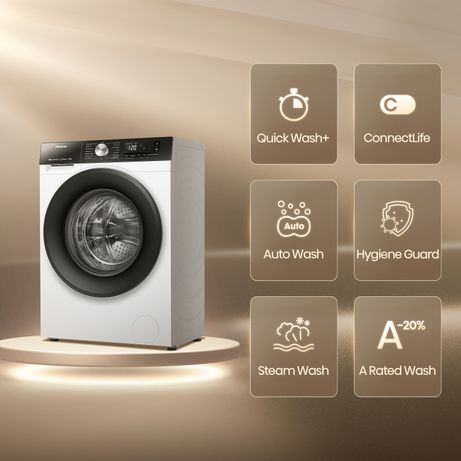 LAVADORA SECADORA HISENSE WD3S8043BW3 8/5 KG 1400 RPM A BLANCO - Imagen 4 de 5 LAVADORA SECADORA HISENSE WD3S8043BW3 8/5 KG 1400 RPM A BLANCO - Imagen 4 de 5