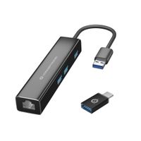 Miniatura 2 de ADAPTADOR USB A GIGABIT ETHERNET RJ45 CONCEPTRONIC CON HUB USB 3.0 3 PUERTOS Y ADAPTADOR USB-C