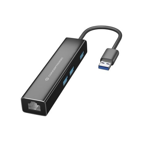 ADAPTADOR USB A GIGABIT ETHERNET RJ45 CONCEPTRONIC CON HUB USB 3.0 3 PUERTOS Y ADAPTADOR USB-C - Imagen 3 de 5 ADAPTADOR USB A GIGABIT ETHERNET RJ45 CONCEPTRONIC CON HUB USB 3.0 3 PUERTOS Y ADAPTADOR USB-C - Imagen 3 de 5