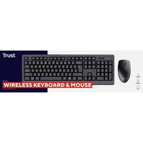 PACK TECLADO Y MOUSE WIRELESS TRUST PRIMO RECEPTOR USB - Imagen 9 de 9 PACK TECLADO Y MOUSE WIRELESS TRUST PRIMO RECEPTOR USB - Imagen 9 de 9