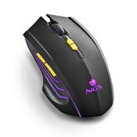 Miniatura 3 de MOUSE NGS WIRELESS GMX-200 RECEPTOR 2,4GHZ 800-1200-2400-3200 DPI BAT. 300 mAh NEGRO