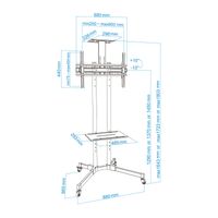 Miniatura 15 de Tooq Soporte TV Suelo Ruedas FS1470M-B 37-70