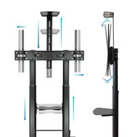Miniatura 4 de Tooq FS20400M-B Soporte suelo 60-100 regulable