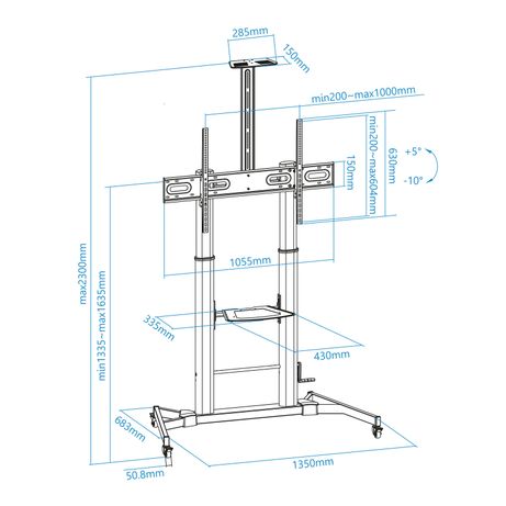 Tooq FS20400M-B Soporte suelo 60-100 regulable - Imagen 6 de 8 Tooq FS20400M-B Soporte suelo 60-100 regulable - Imagen 6 de 8