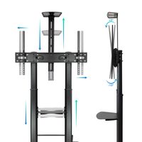 Miniatura 4 de TOOQ SOPORTE SUELO RUEDAS REGULABLE "ARES" 60-100"
