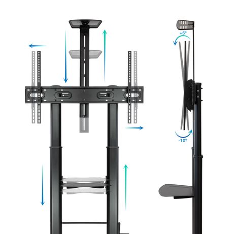 TOOQ SOPORTE SUELO RUEDAS REGULABLE "ARES" 60-100" - Imagen 4 de 4 TOOQ SOPORTE SUELO RUEDAS REGULABLE "ARES" 60-100" - Imagen 4 de 4