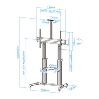 Miniatura 5 de Tooq FS20300M-B Soporte suelo 60-100 aluminio co