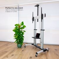 Miniatura 7 de Tooq FS20300M-B Soporte suelo 60-100 aluminio co