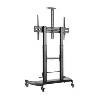 Miniatura 3 de AISENS SOPORTE DE SUELO RUEDAS MANIVELA BANDEJA DVD CÇ±MARA MONITOR 100KG 60-100
