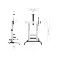 Miniatura 5 de AISENS FT100TE-125 soporte para TV 2,54 m (100") Negro, Plata