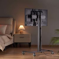 Miniatura 5 de AISENS Soporte de Suelo ECO con Rueda para Monitor/Tv 35Kg de 32-55, Negro