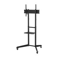 Miniatura 2 de AISENS Soporte de Suelo ECO con Rueda  Bandeja para DVD para Monitor TV 50Kg de 37 70  Negro