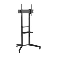 Miniatura 4 de AISENS Soporte de Suelo ECO con Rueda  Bandeja para DVD para Monitor TV 50Kg de 37 70  Negro