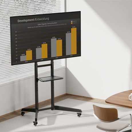 AISENS Soporte de Suelo ECO con Rueda Bandeja para DVD para Monitor TV 50Kg de 37 70 Negro - Imagen 6 de 6 AISENS Soporte de Suelo ECO con Rueda Bandeja para DVD para Monitor TV 50Kg de 37 70 Negro - Imagen 6 de 6