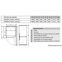 Miniatura 10 de FRIGORIFICO COMBI BALAY 3KFE362WI NOFROST E ALTO 176 CM ANCHO 60 CM BLANCO