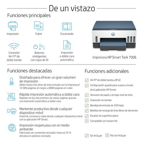 IMPRESORA HP SMART TANK 7006 - Imagen 20 de 28 IMPRESORA HP SMART TANK 7006 - Imagen 20 de 28