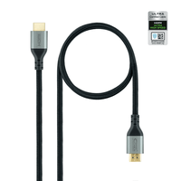 Miniatura 1 de CABLE HDMI NANO CABLE HDMI A/M - HDMI A/M 2.1 CERTIFICADO ULTRA HIGH SPEED 1,5M NEGRO