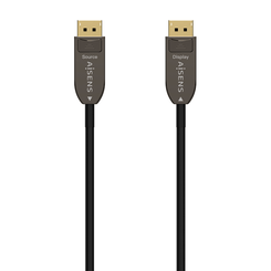 AISENS Cable DISPLAYPORT AOC V1.4 8K@60Hz 4K@120Hz 4:4:4 32.4Gbps, DP/M-DP/M, Negro, 10M
