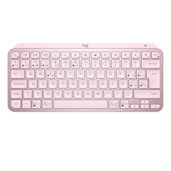 TECLADO LOGITECH BLUETOOTH MX KEYS MINI ILUMINADO COMPACTO RECARGABLE USB-C COLOR ROSA 920-010813