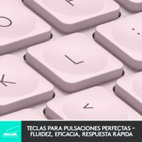 Miniatura 3 de TECLADO LOGITECH BLUETOOTH MX KEYS MINI ILUMINADO COMPACTO RECARGABLE USB-C COLOR ROSA 920-010813