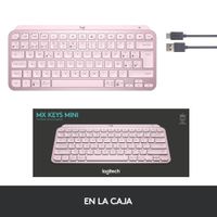 Miniatura 11 de TECLADO LOGITECH BLUETOOTH MX KEYS MINI ILUMINADO COMPACTO RECARGABLE USB-C COLOR ROSA 920-010813