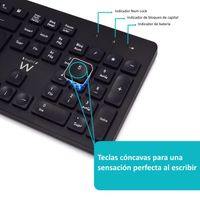 Miniatura 4 de TECLADO INALAMBRICO + RATON OPTICO EWENT EW3256 2,4GHZ NEGRO