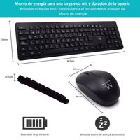 Miniatura 7 de TECLADO INALAMBRICO + RATON OPTICO EWENT EW3256 2,4GHZ NEGRO