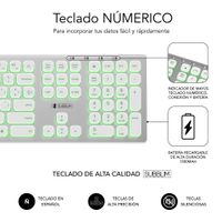 Miniatura 7 de TECLADO BLUETOOTH/2.4G MASTER ILUMINADO EXT P/B