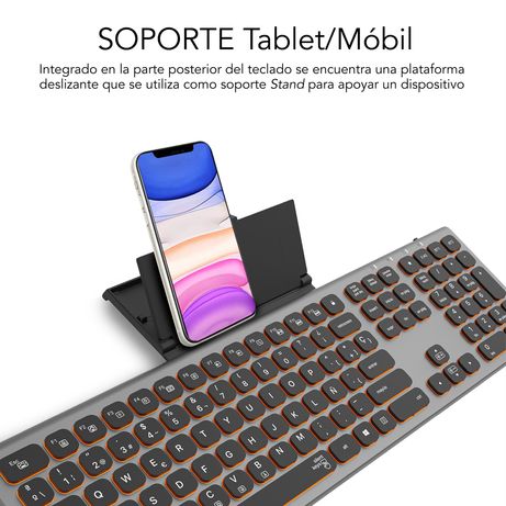 TECLADO BLUETOOTH/2.4G MASTER ILUMINADO EXT G/N - Imagen 8 de 10 TECLADO BLUETOOTH/2.4G MASTER ILUMINADO EXT G/N - Imagen 8 de 10