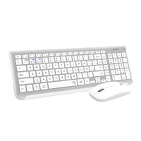 Miniatura 1 de TECLADO CON RATON BLUETOOTH 2.4G PLATA/BLANCO