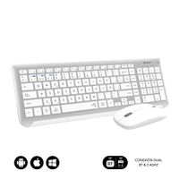 Miniatura 3 de TECLADO CON RATON BLUETOOTH 2.4G PLATA/BLANCO