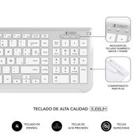 Miniatura 7 de TECLADO CON RATON BLUETOOTH 2.4G PLATA/BLANCO