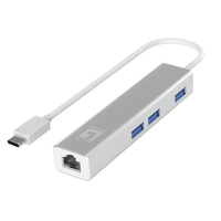 Miniatura 1 de TARJETA DE RED 10/100/1000 LEVELONE USB-0504 USB TIPO C + HUB USB3.0