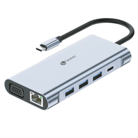 Miniatura 1 de LEOTEC DOCKING STATION 11-1 1USB-C PD100 3USB3.0 1USB-C 1 HDMI 1VGA 1TJSD MCSD