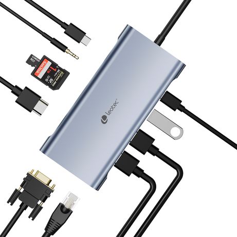 LEOTEC DOCKING STATION 11-1 1USB-C PD100 3USB3.0 1USB-C 1 HDMI 1VGA 1TJSD MCSD - Imagen 4 de 8 LEOTEC DOCKING STATION 11-1 1USB-C PD100 3USB3.0 1USB-C 1 HDMI 1VGA 1TJSD MCSD - Imagen 4 de 8