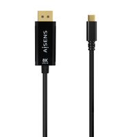 Miniatura 2 de AISENS Cable Conversor USB-C a Displayport 8K@60Hz, USB-C/M-DP/M, Negro, 1.8M