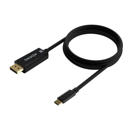 AISENS Cable Conversor USB-C a Displayport 8K@60Hz, USB-C/M-DP/M, Negro, 1.8M - Imagen 3 de 4 AISENS Cable Conversor USB-C a Displayport 8K@60Hz, USB-C/M-DP/M, Negro, 1.8M - Imagen 3 de 4
