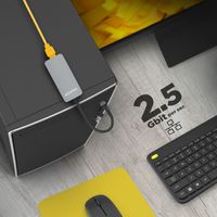 Miniatura 6 de AISENS Conversor USB3.2 Gen1 USB-A+USB-C a Ethernet 2.5G 10/100/1000/2500 Mbps, Gris, 15cm