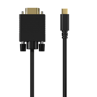 Miniatura 1 de AISENS Cable Conversor USB C a VGA  USB C M HDB15 M  Negro  1 8M