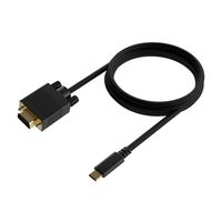 Miniatura 3 de AISENS Cable Conversor USB C a VGA  USB C M HDB15 M  Negro  1 8M