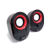 Miniatura 3 de ALTAVOCES 2.0 EQUIP LIFE 6W NEGRO Y ROJO