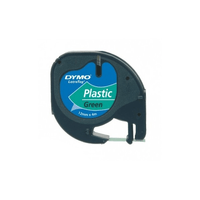 Miniatura 1 de CINTA ROTULADORA LETRATAG 12MMX4M NEGRO/VERDE DYMO S0721640