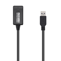 Miniatura 1 de AISENS Cable USB 3.0 Prolongador Con Amplificador, Tipo A/M-A/H, Negro 5.0m