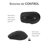 Miniatura 7 de RATON SUBBLIM CURVE ERGO DUAL BLACK